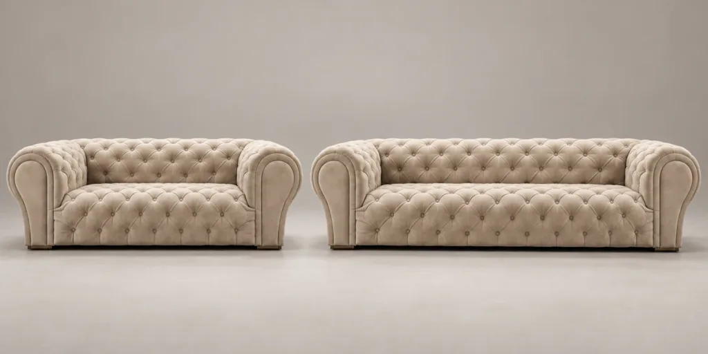 SAVERIO MODERN PANEL – 3 Seater, 2 Seater Sofa