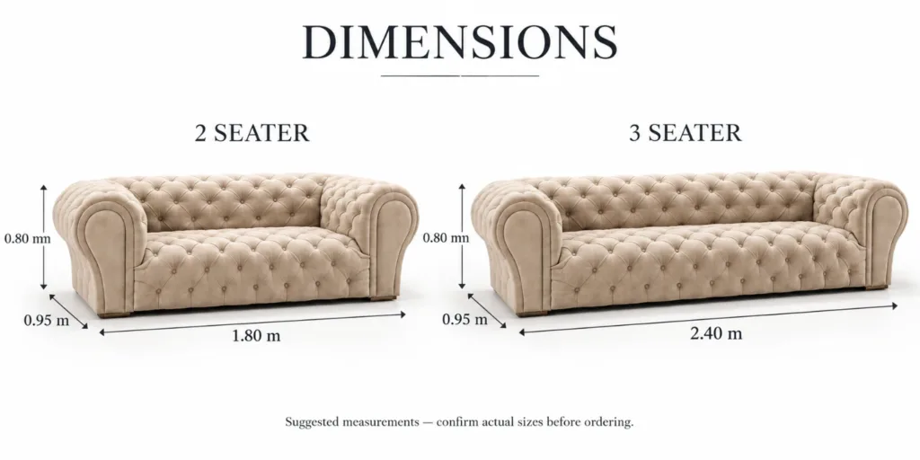 SAVERIO MODERN PANEL – 3 Seater, 2 Seater Sofa