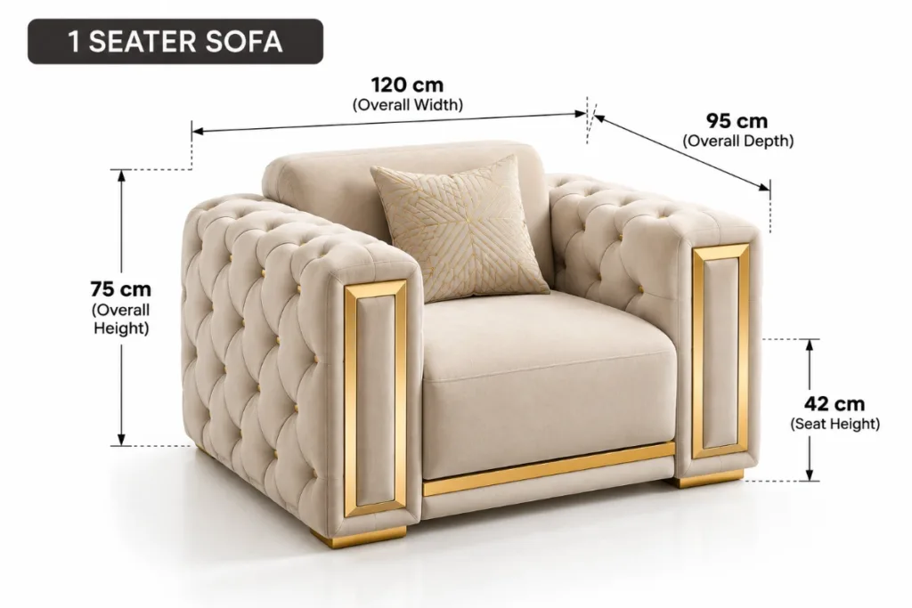 MONTERO EXECUTIVE LUXURY SOFA – 3 Piece Luxury Lounge Suite (3+2+1)