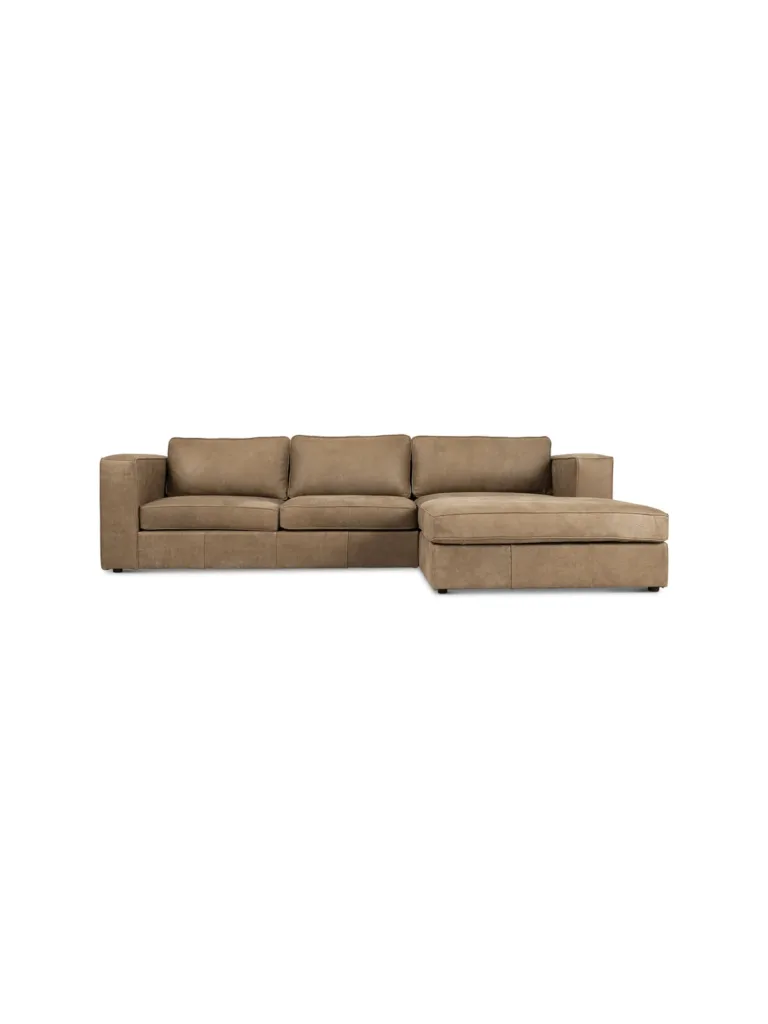 Huxley Corner Couch Kalahari Leather Brown
