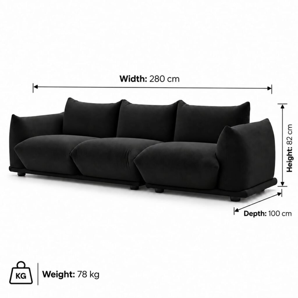 Davies 4 Seater Sherpa Sofa | Maison Luxe Interiors