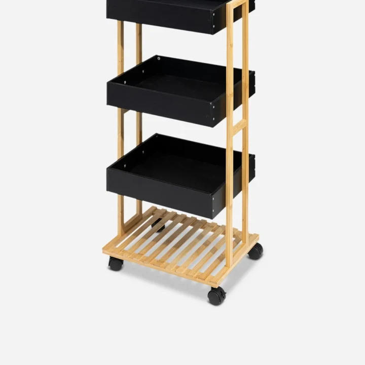 Self Assembly Natureo 4 Level Strolley Black