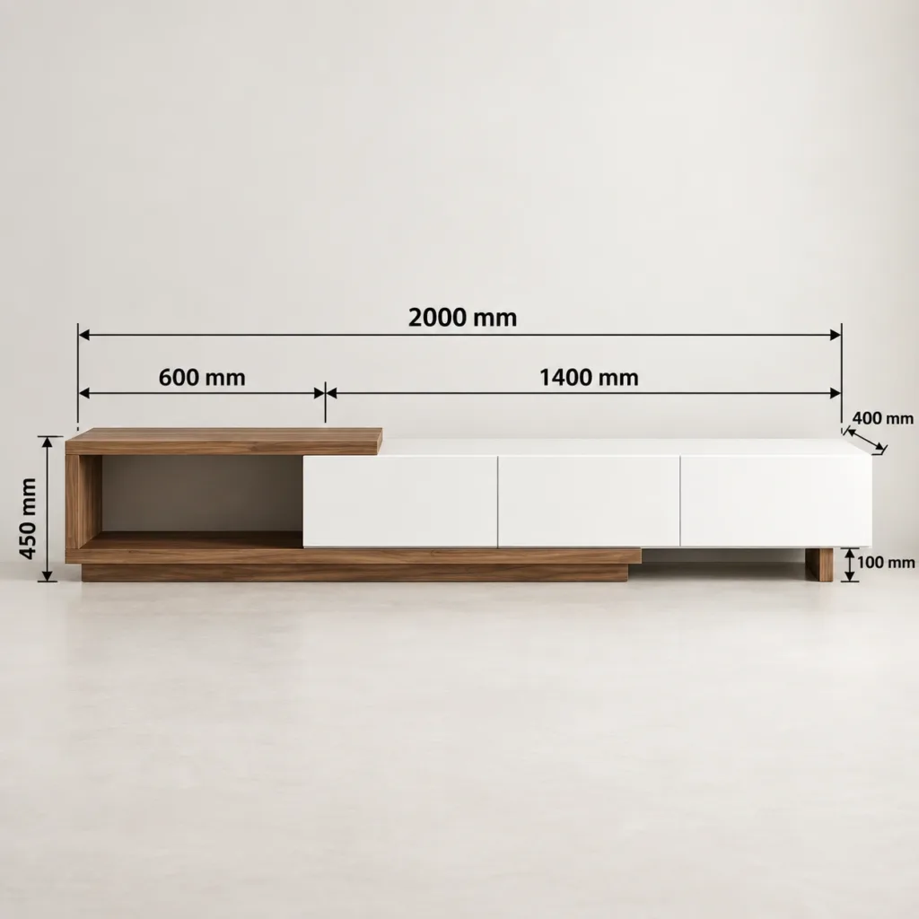Gina TV Stand Unit With 3 Drawers