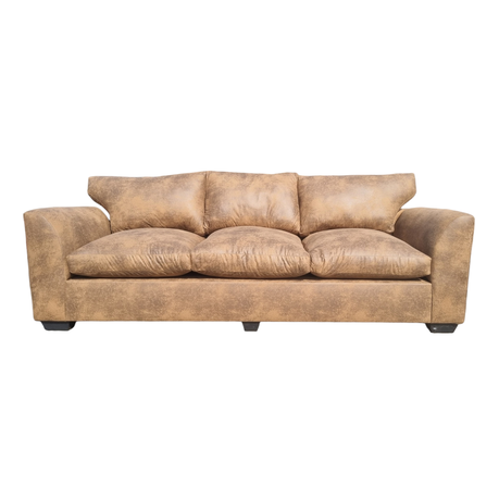 The Mediterranean 3 Seater Brown Tuxedo Sofa Col