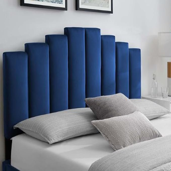 Cayha Steps Panel Headboard Blue Single