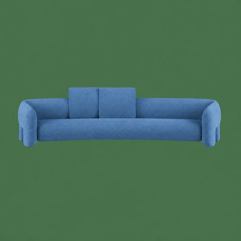 Boucle Open Arms Sofa