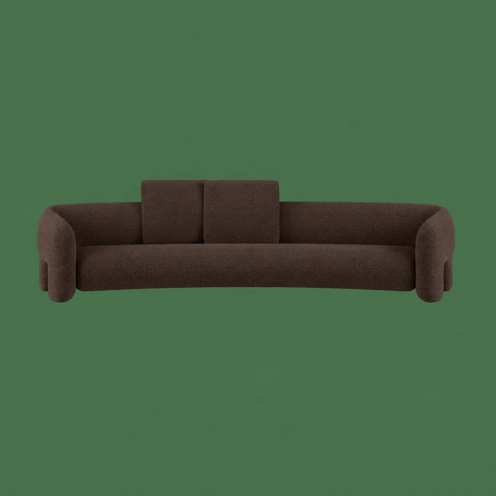 Boucle Open Arms Sofa