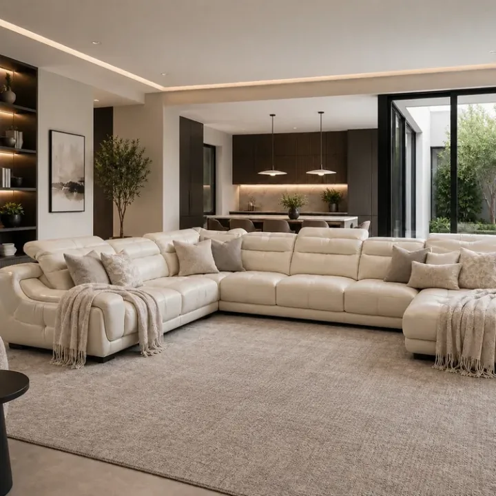 Signature Cream Sectional Sofa