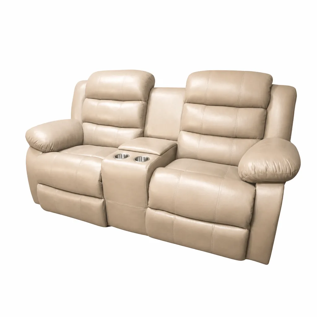 Dark Brown Buffalo Suede Material Two Seater Recliner Couch Sofa