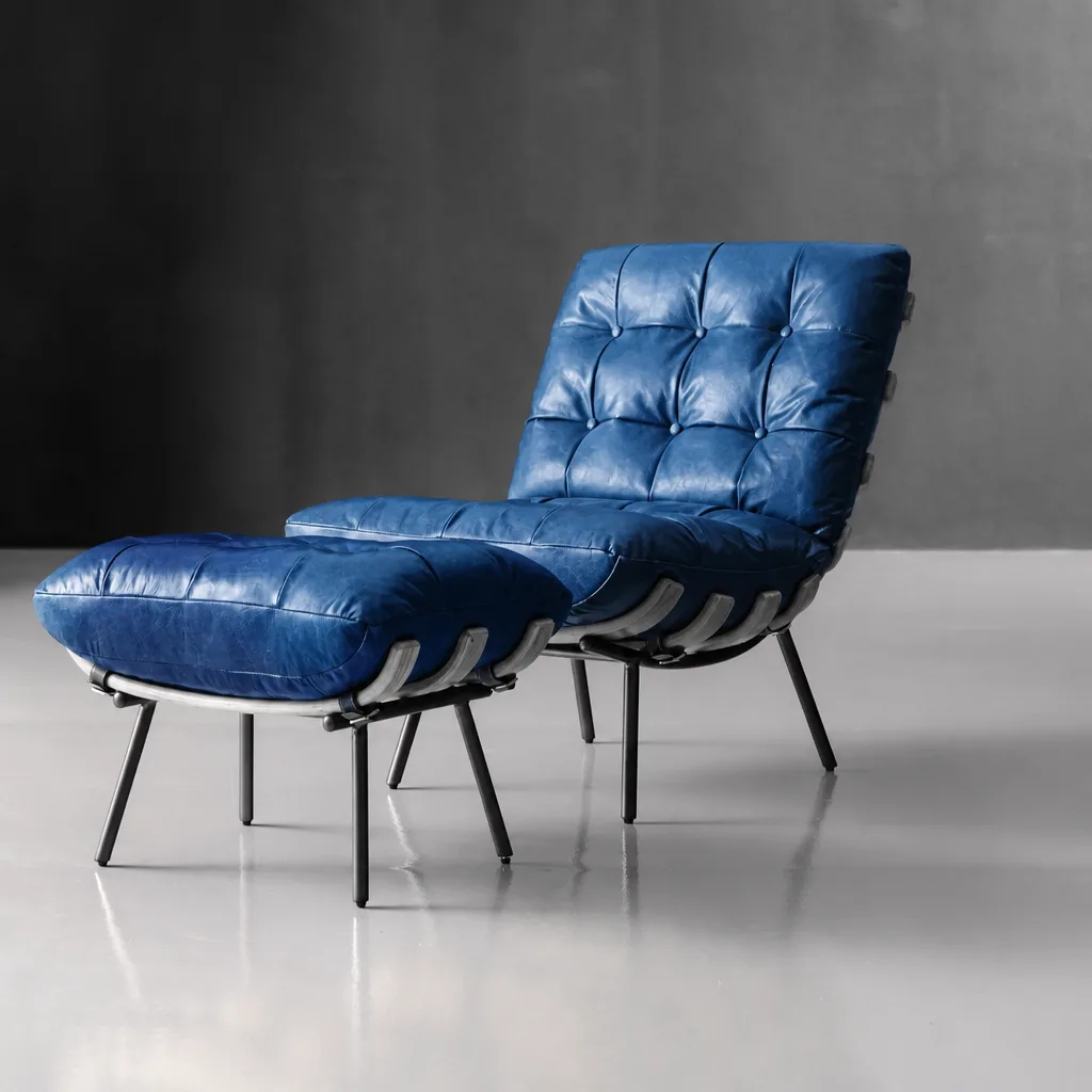 Fidel Leather Lounge Chair – Tan