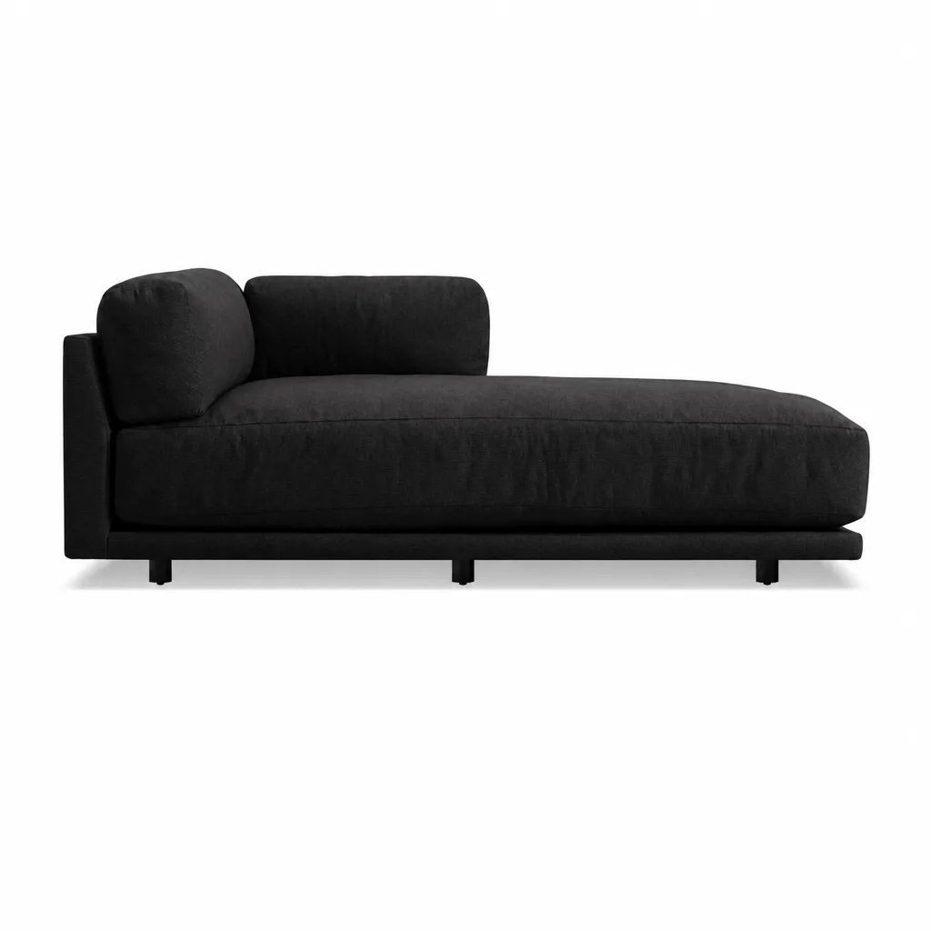 Light Grey Fabric Chaise Couch