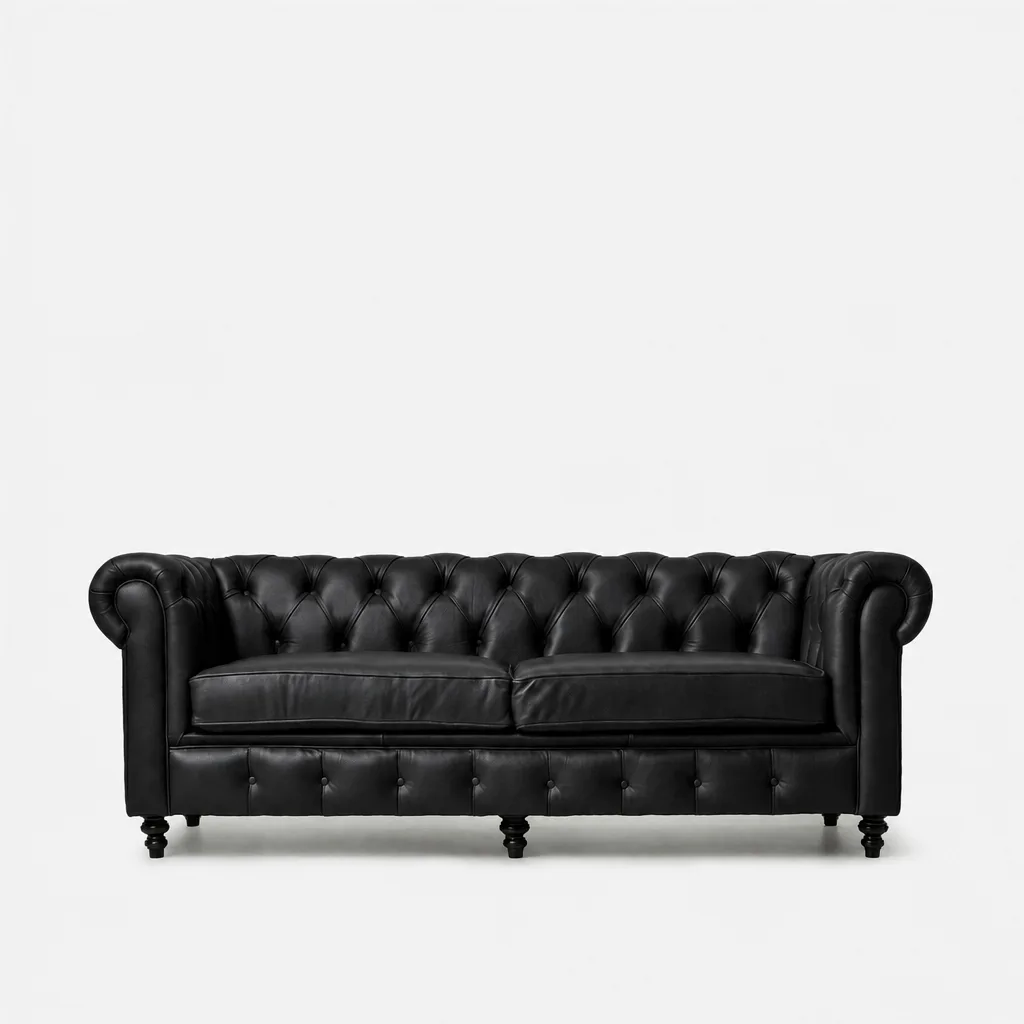 Madison 3 Seater Leather Couch Codiac Taupe