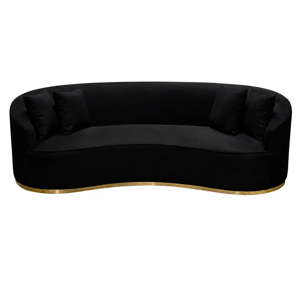 Raven 98 Upholstered 3 Seater Sofa With Throw Pillows