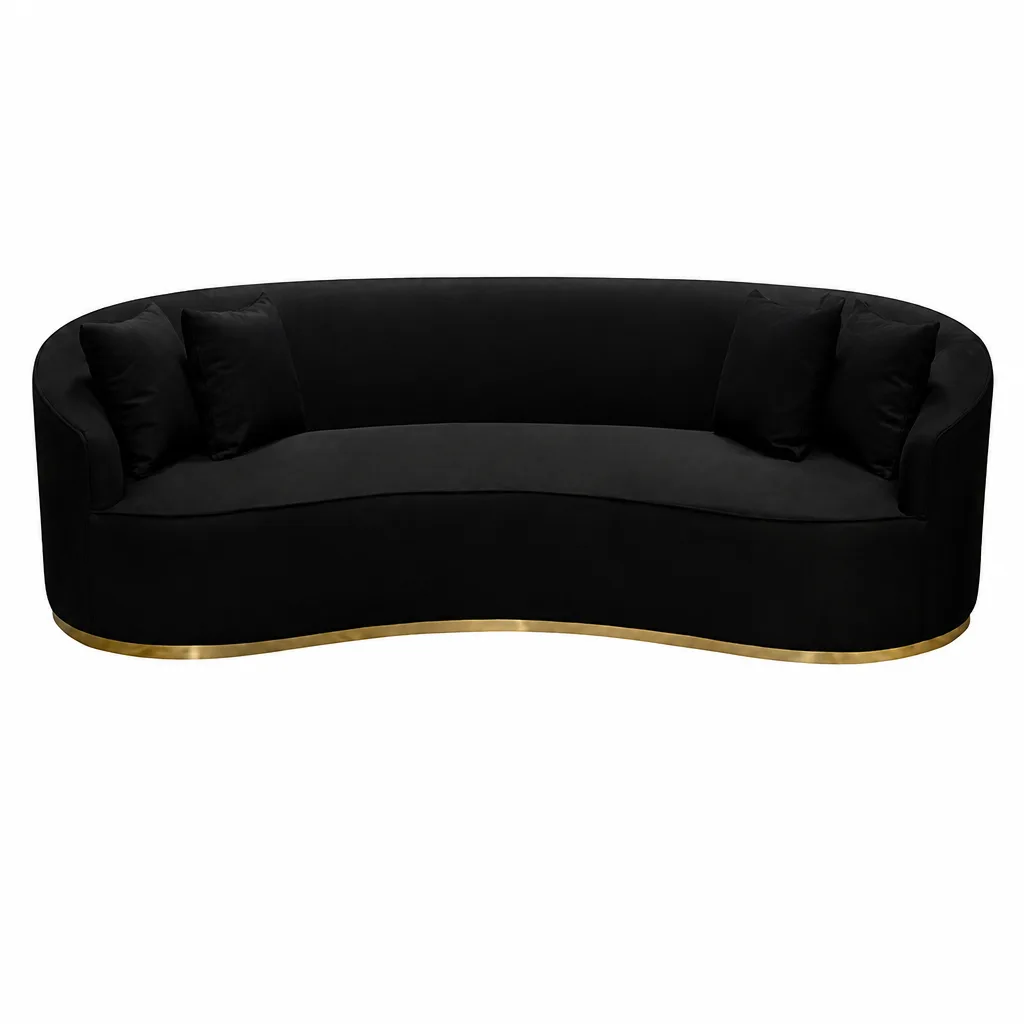 Raven 98 Upholstered 3 Seater Sofa With Throw Pillows