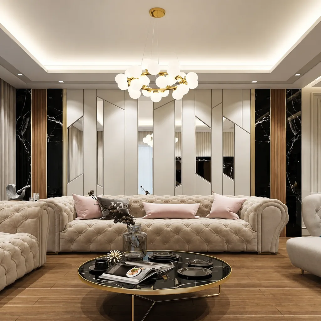 SAVERIO MODERN PANEL SOFA