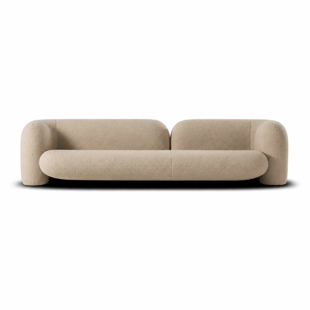 SOPHIA Modern Minimalist Sofa | Luxury Curved Upholstered Couch