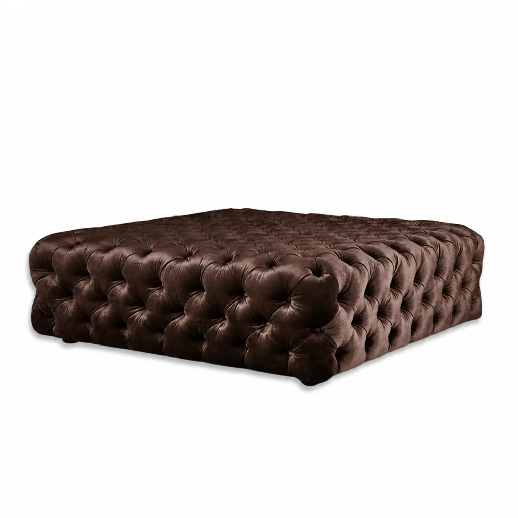Square Buttoned Ottoman