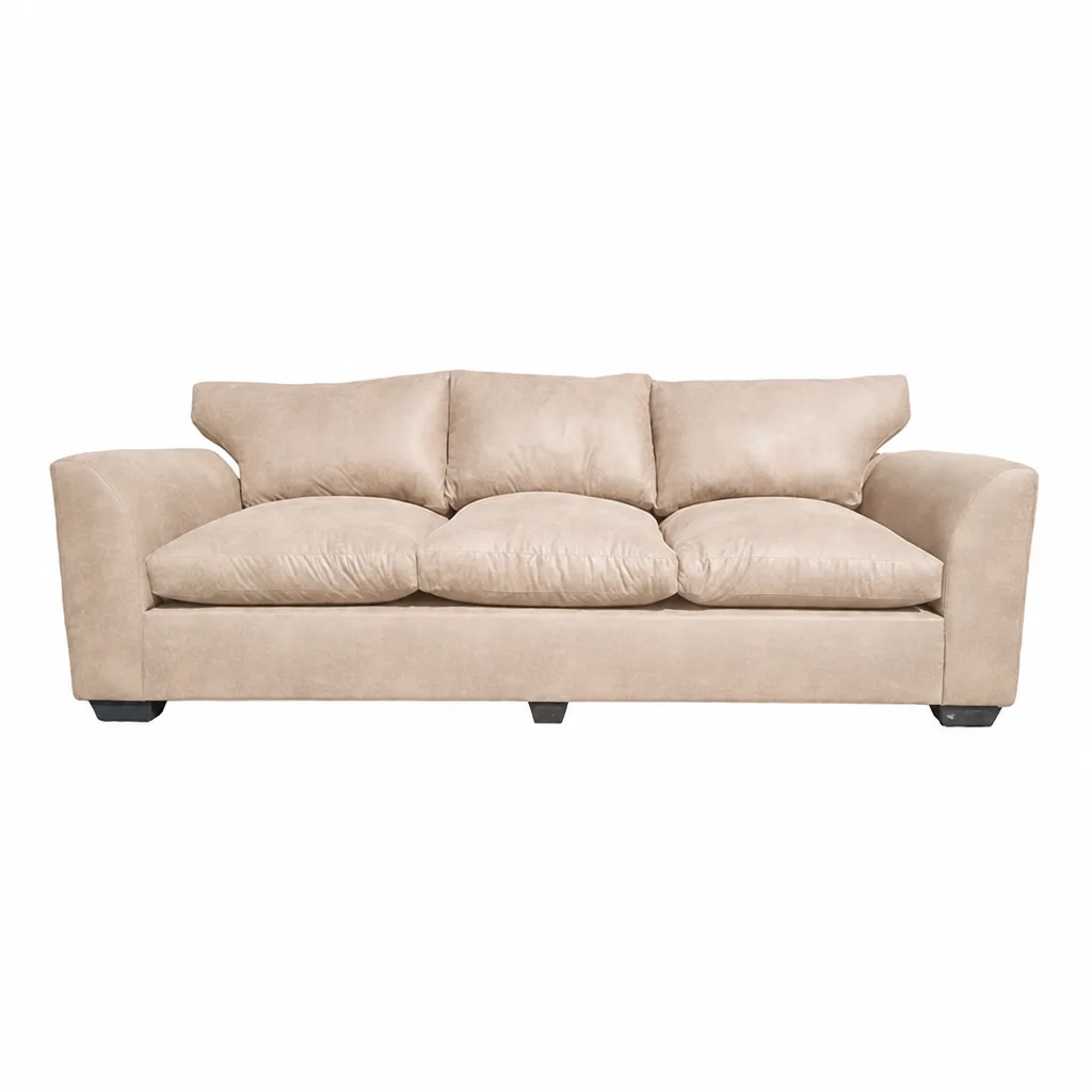 The Mediterranean 3 Seater Brown Tuxedo Sofa Col