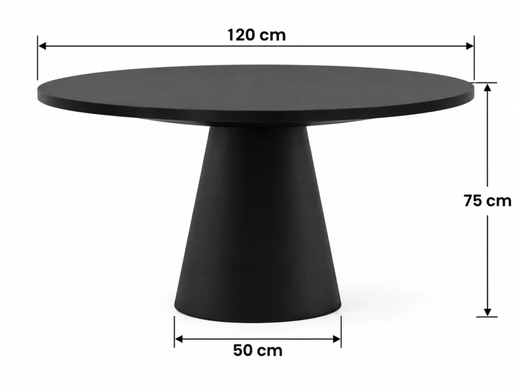 Noir Haven 6 Seater Round Dining Set