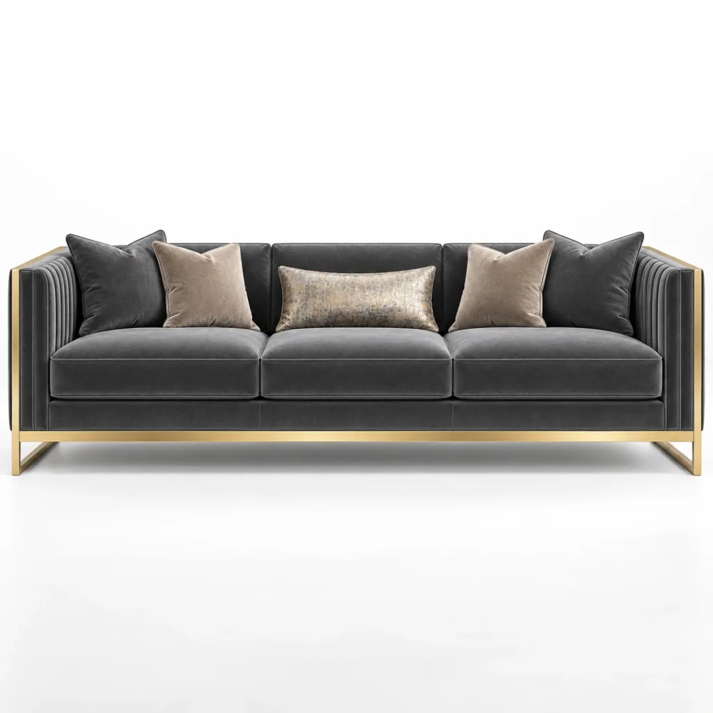 Luxe Noir 3 Seater Sofa