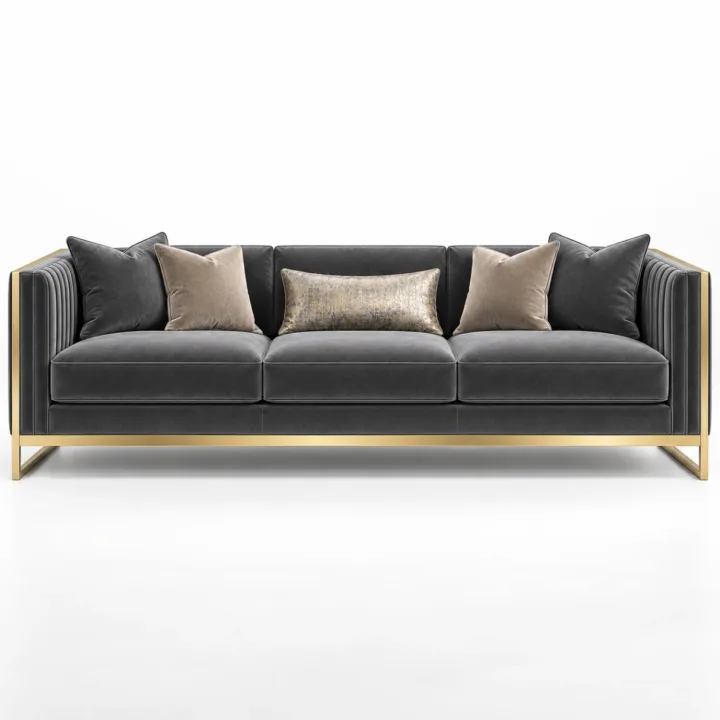 Luxe Noir 3 Seater Sofa