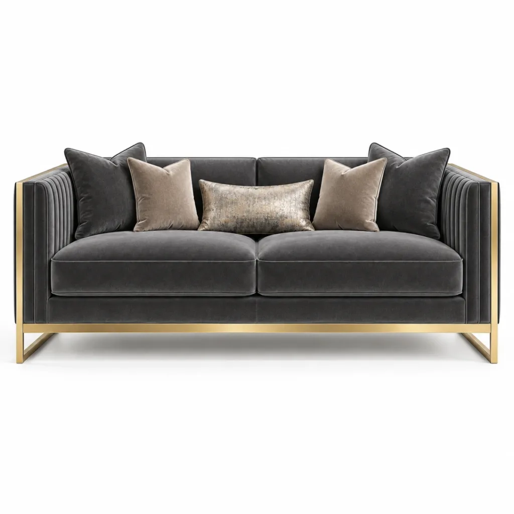 Luxe Noir 2 Seater Sofa