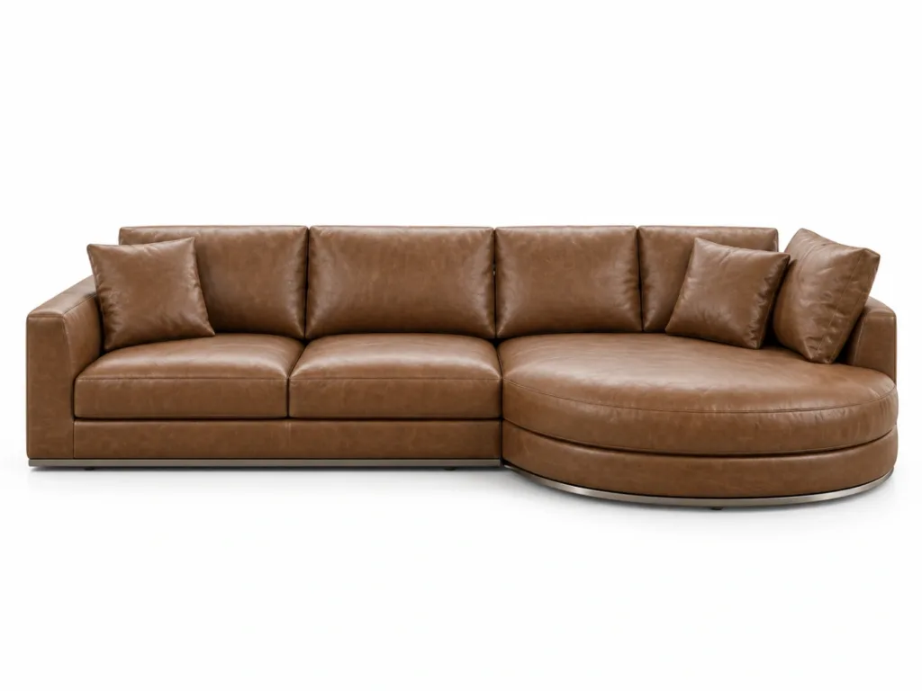 Milano Curved Chaise Sectional Sofa