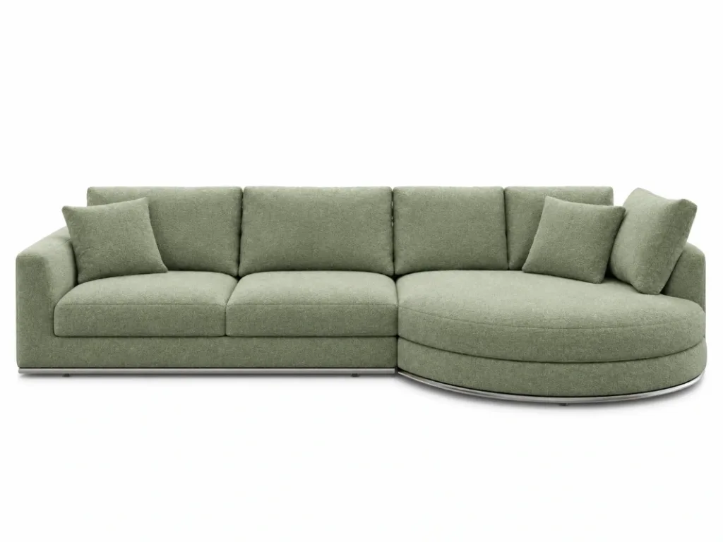 Milano Curved Chaise Sectional Sofa