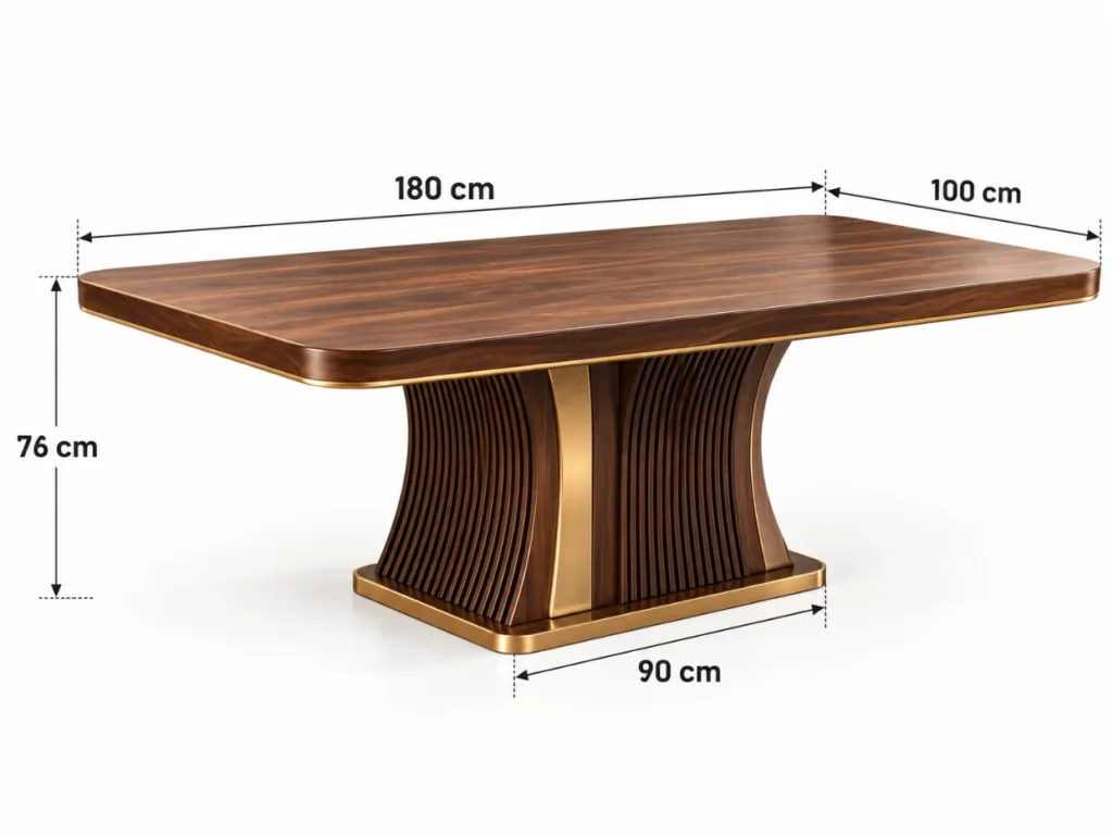 Verona Royale 6 Seater Walnut & Leather Dining Set