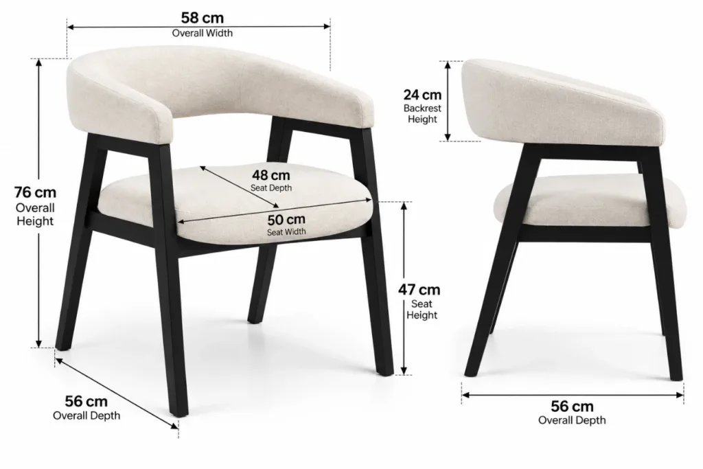 Modern Cream Armchair Dimensions-compressed