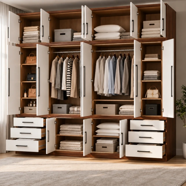 Large Modern Wardrobe With Mirrors