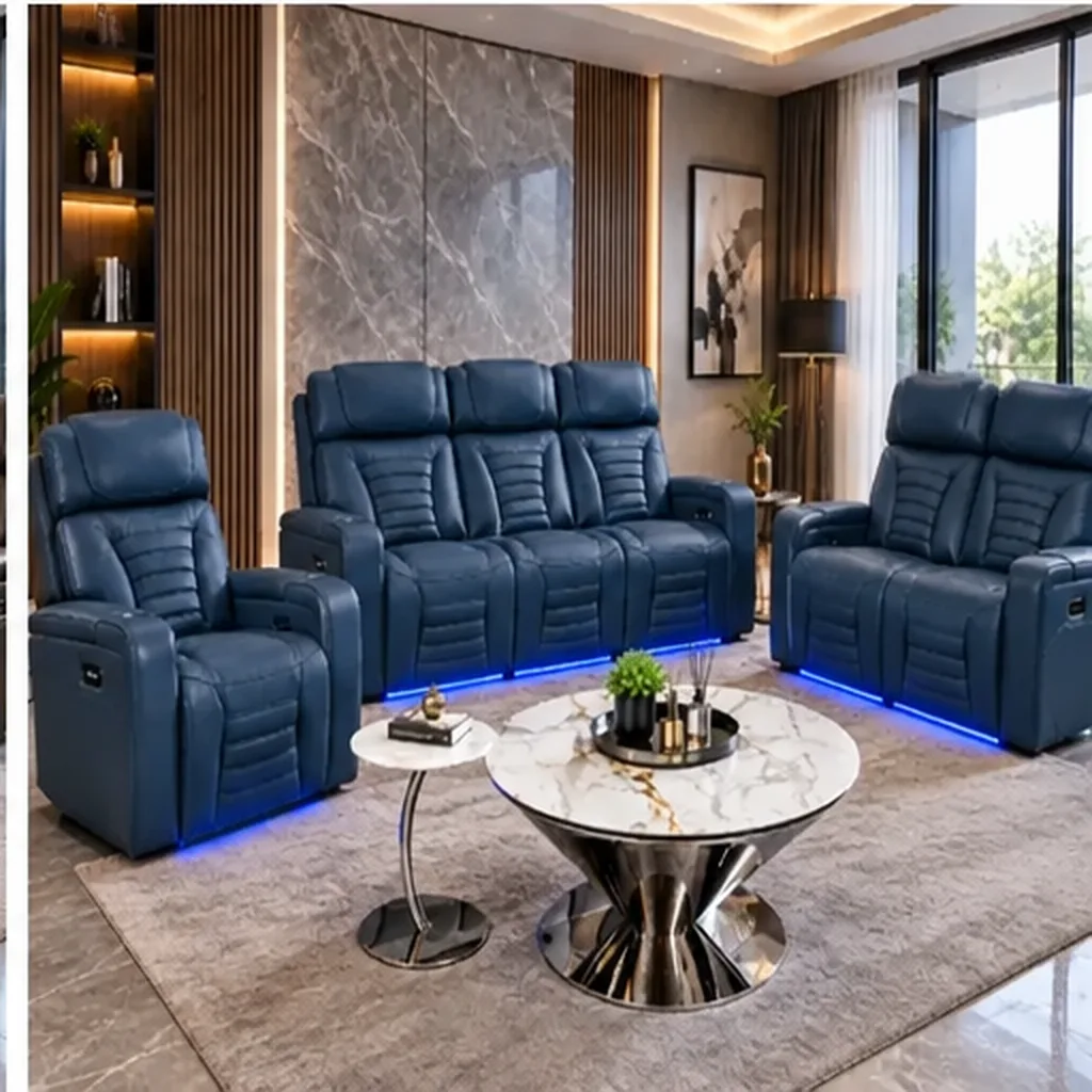 Cortiva 3+2+1 Luxury Electric Recliner Sofa Set