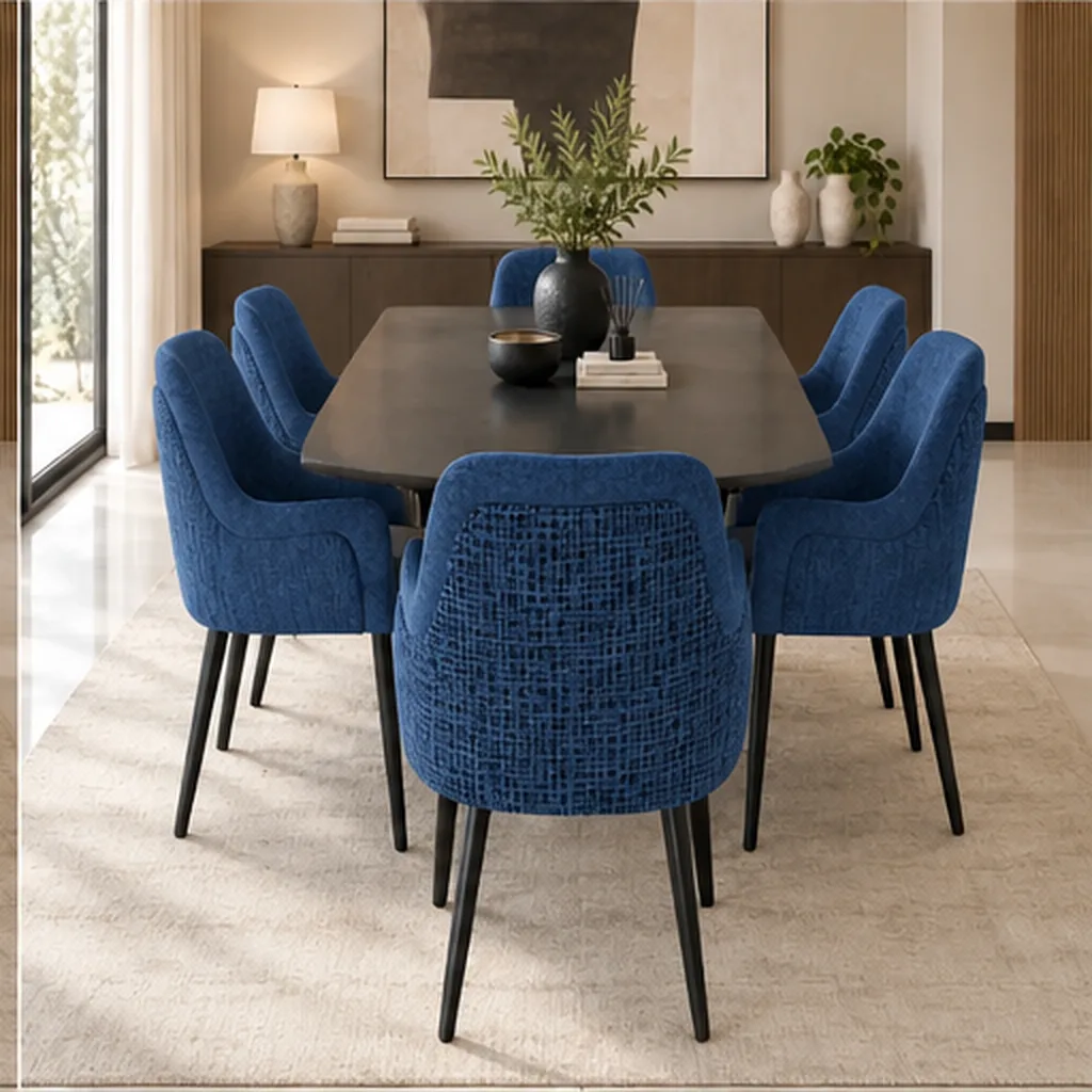 JOANNE 6 Seater Dining Set With Upholstered Chairs