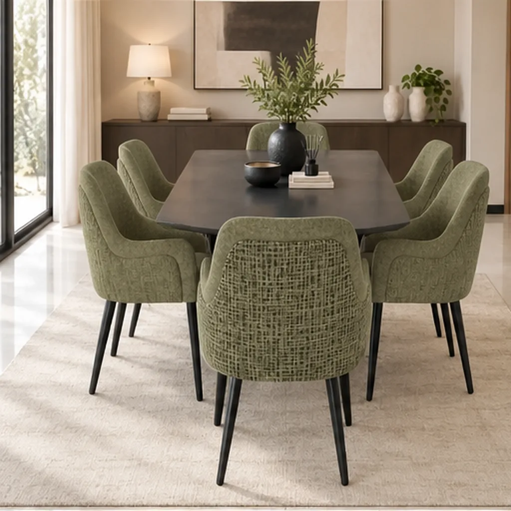 JOANNE 6 Seater Dining Set With Upholstered Chairs