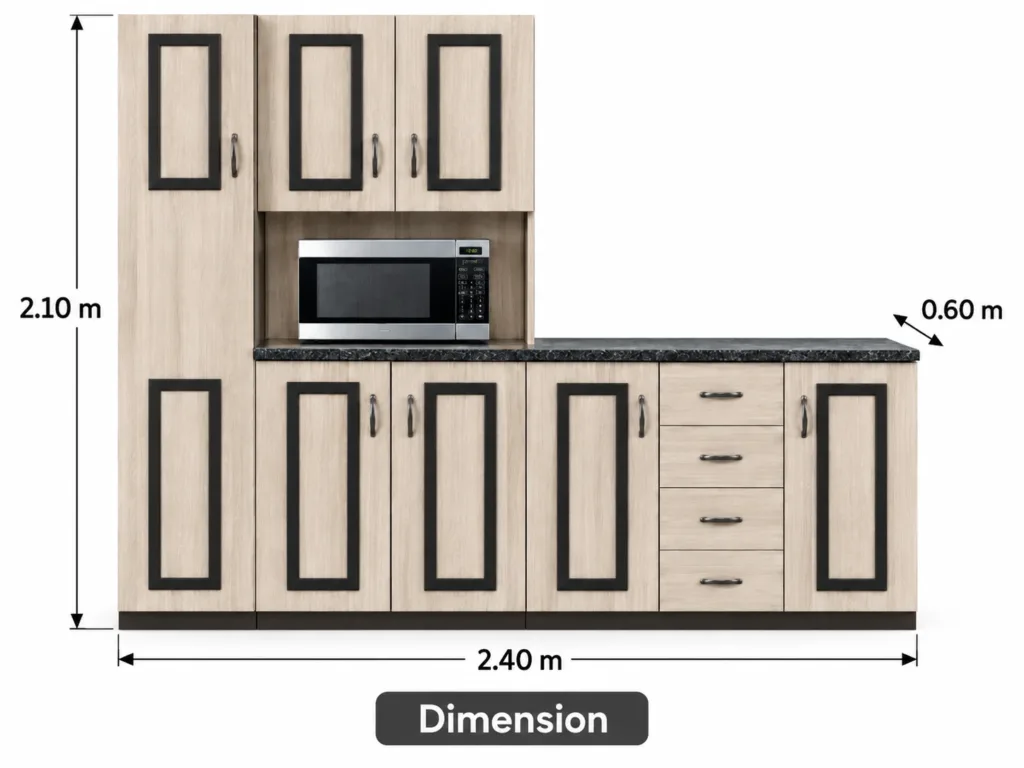 Modern Modular Kitchen Cabinet Set With Ample Storage
