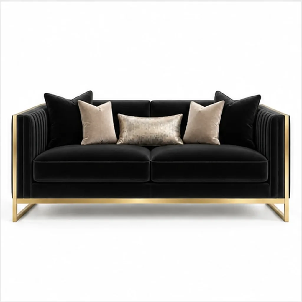 Luxe Noir 2 Seater Sofa