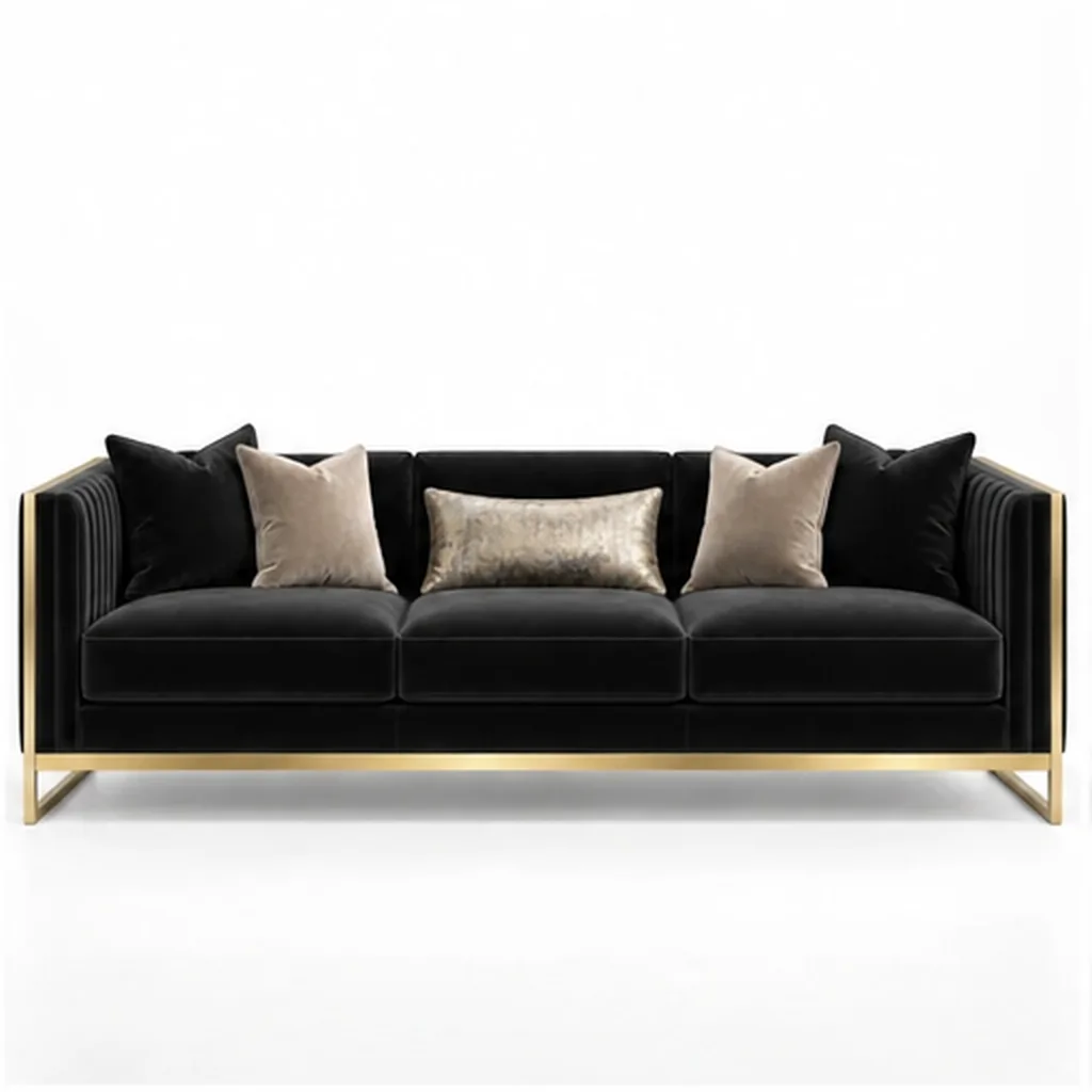 Luxe Noir 3 Seater Sofa