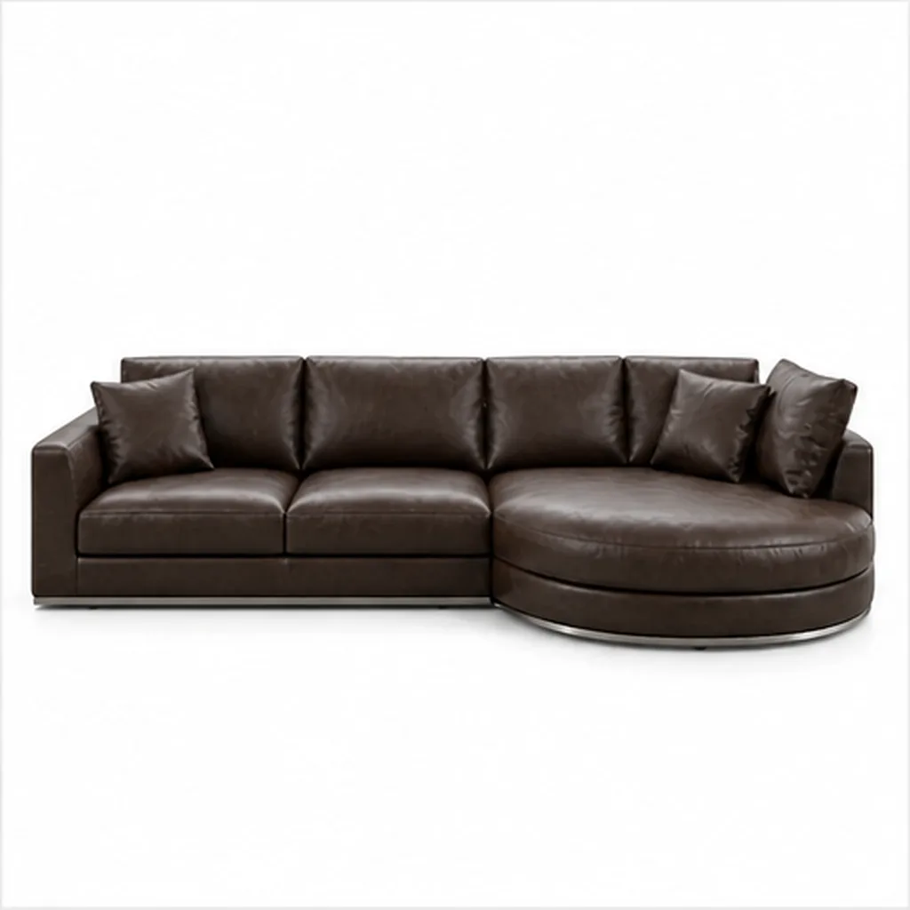 Milano Curved Chaise Sectional Sofa