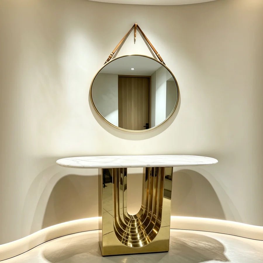 Arona Marble Console Table – Gold