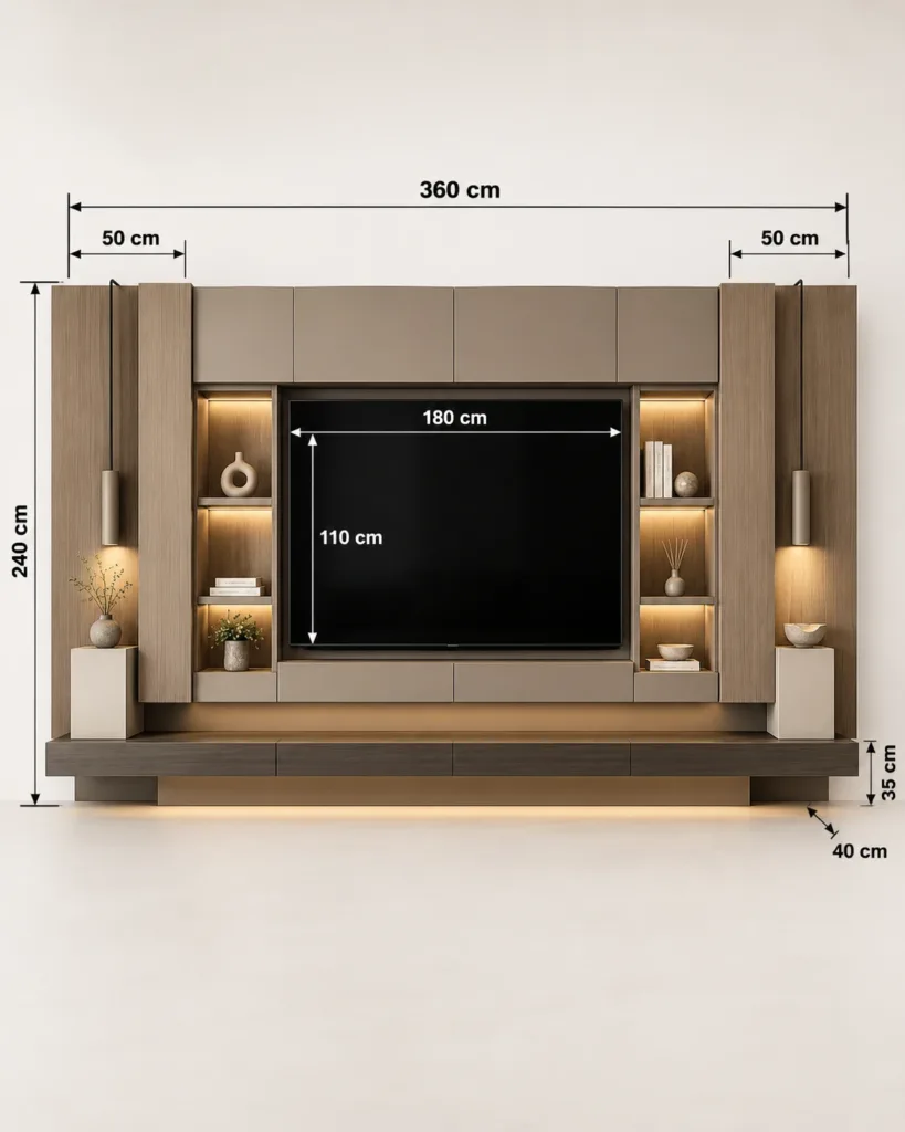 Aurelia Grand TV Wall Console & Entertainment Unit