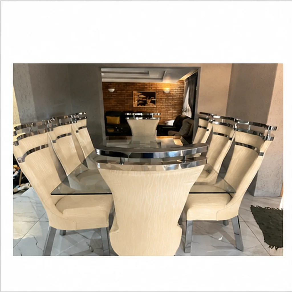 8 Seater Stainless Steel Dining Room Suite