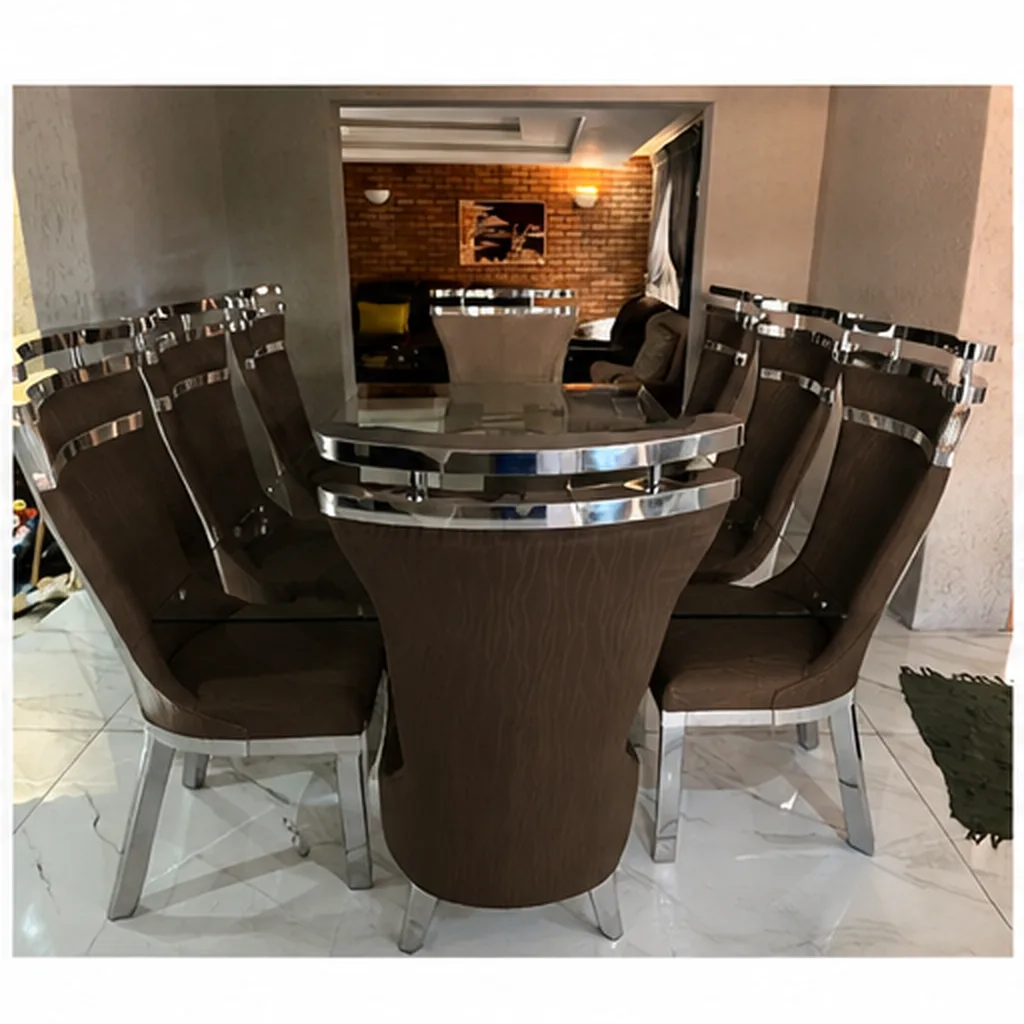 8 Seater Stainless Steel Dining Room Suite