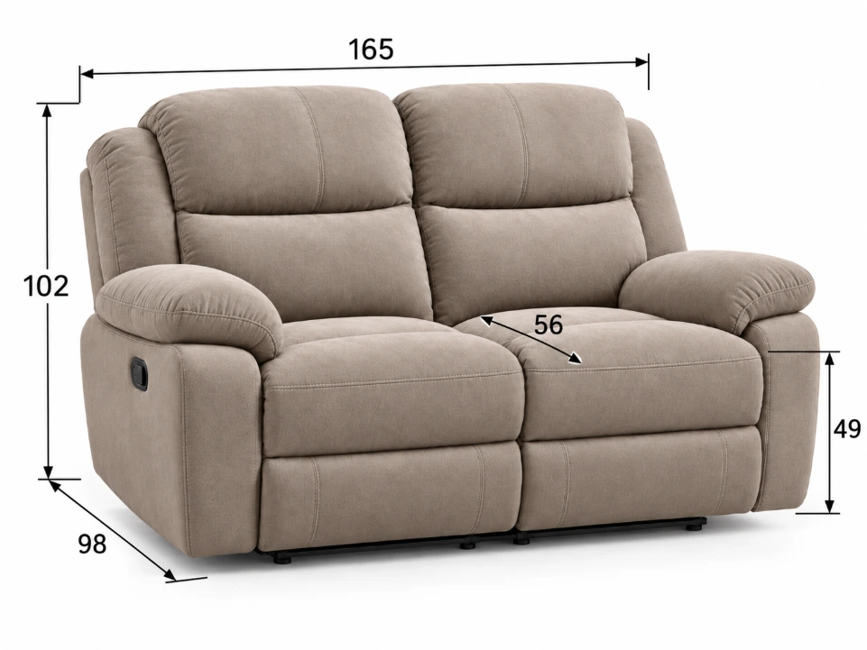 Milano Premium 3+2+1 Microfiber Fabric Recliner Lounge Suite - Image 8
