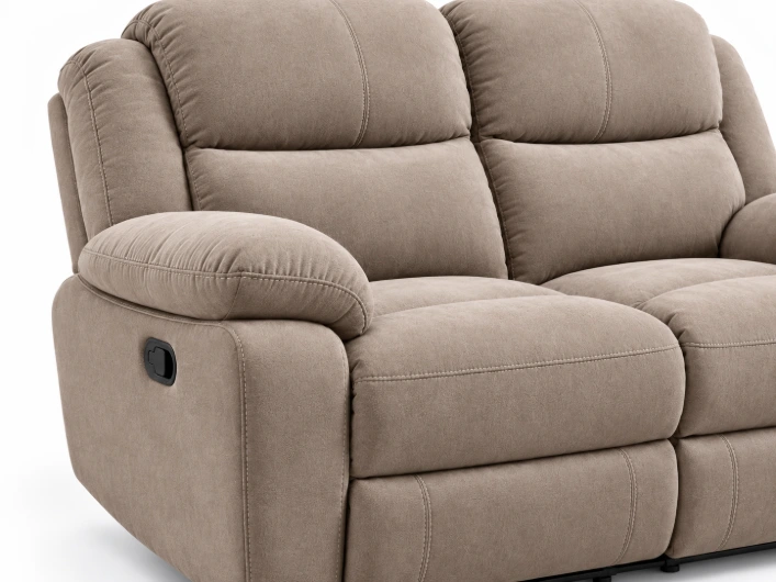 Milano Premium 3+2+1 Microfiber Fabric Recliner Lounge Suite - Image 10