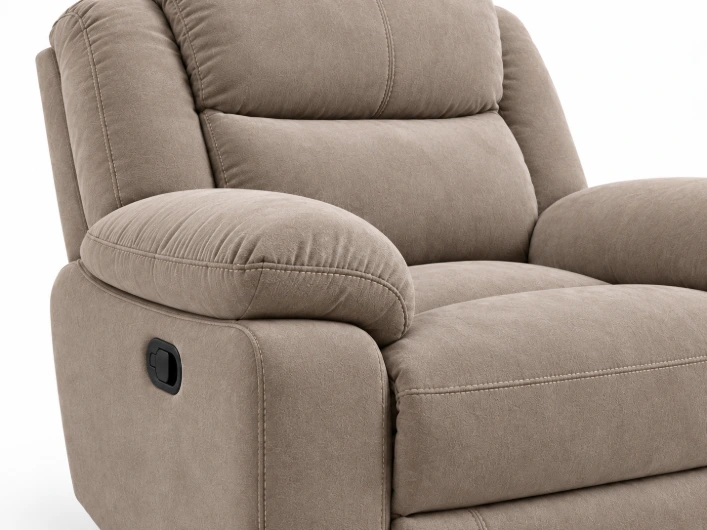 Milano Premium 3+2+1 Microfiber Fabric Recliner Lounge Suite - Image 13