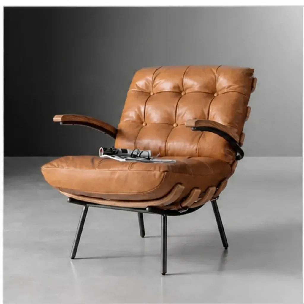 Fidel Leather Armchair – Tan