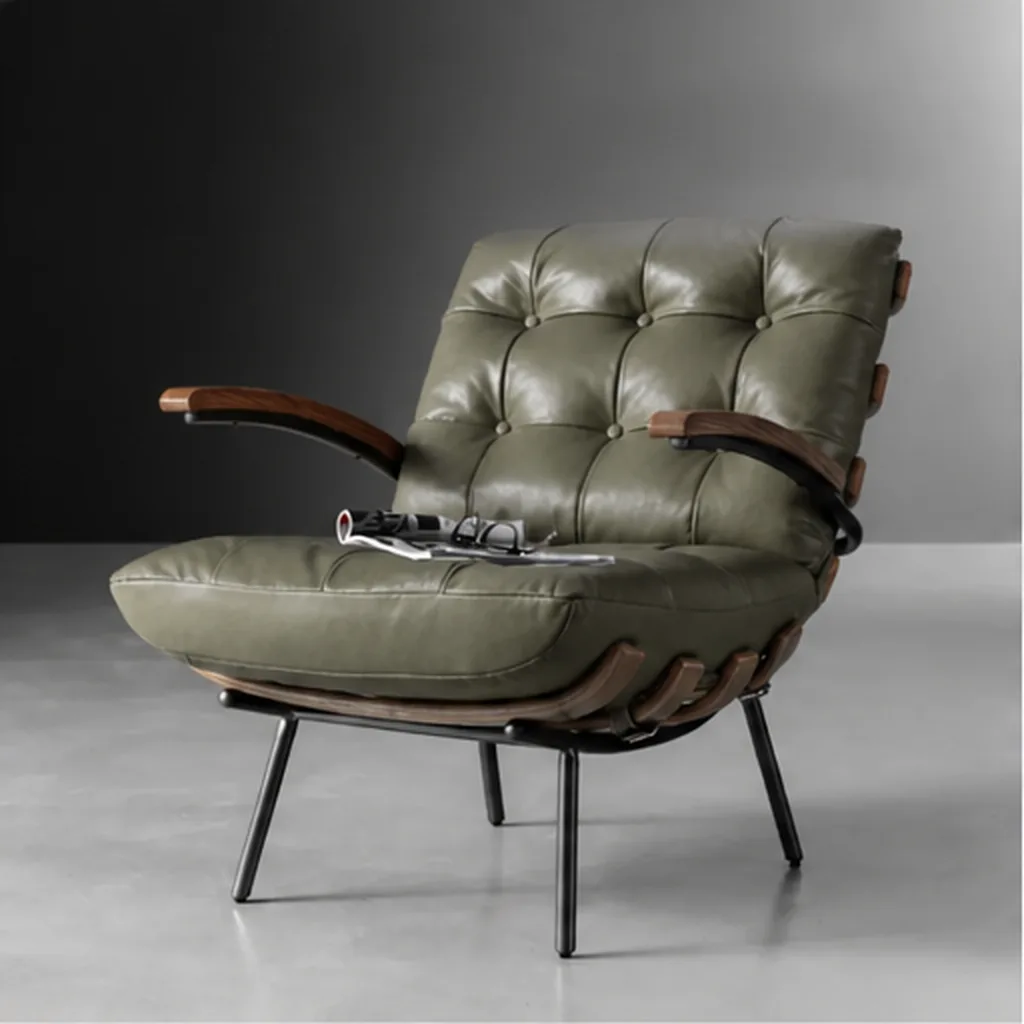 Fidel Leather Armchair – Tan