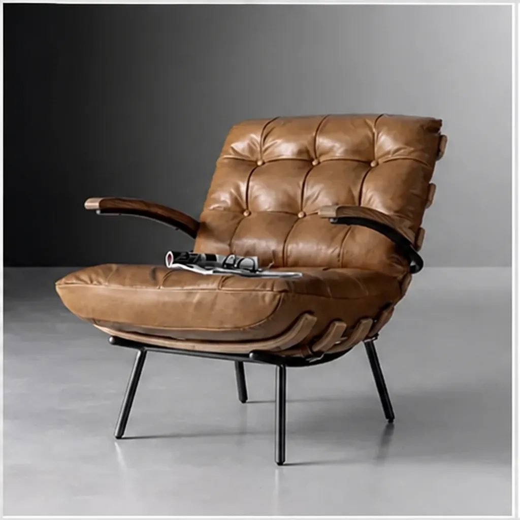 Fidel Leather Armchair – Tan