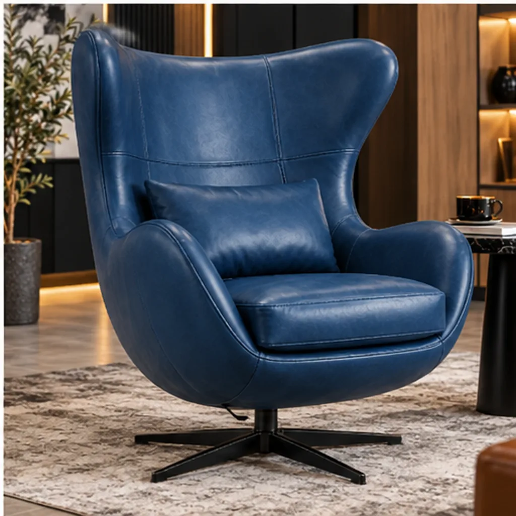 Hawker Genuine Leather Egg Lounge Chair – Tan
