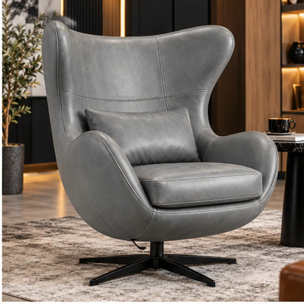 Hawker Genuine Leather Egg Lounge Chair – Tan